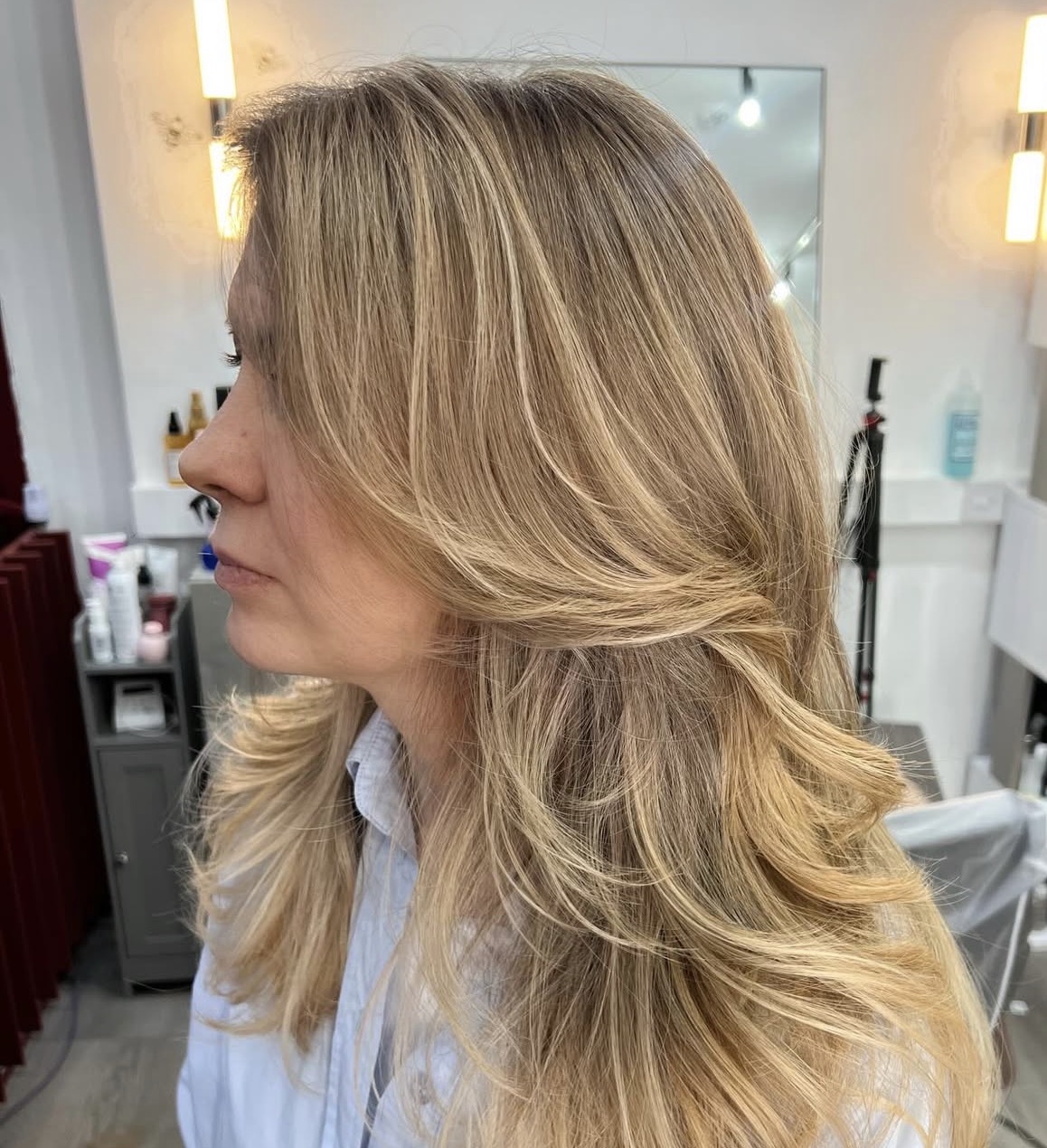 Soft blonde · balayage
